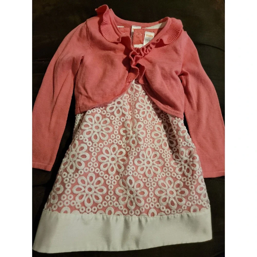 Gymboree spring dressy Easter picnic‎ party collection dress and sweater size 4